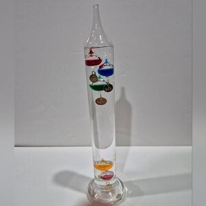 Elegant Multicolor Glass Thermometer